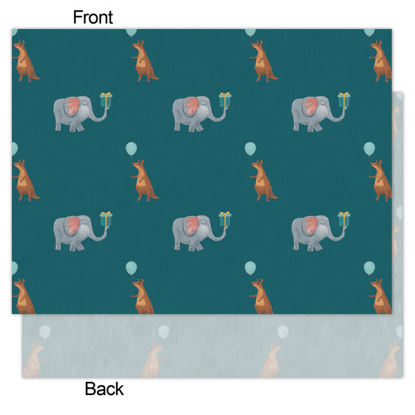 Animal Friend Birthday Tissue Paper - Lightweight - Medium - Front & Back