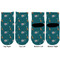 Animal Friend Birthday Toddler Ankle Socks - Double Pair - Front and Back - Apvl