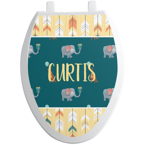 Animal Friend Birthday Toilet Seat Decal Elongated