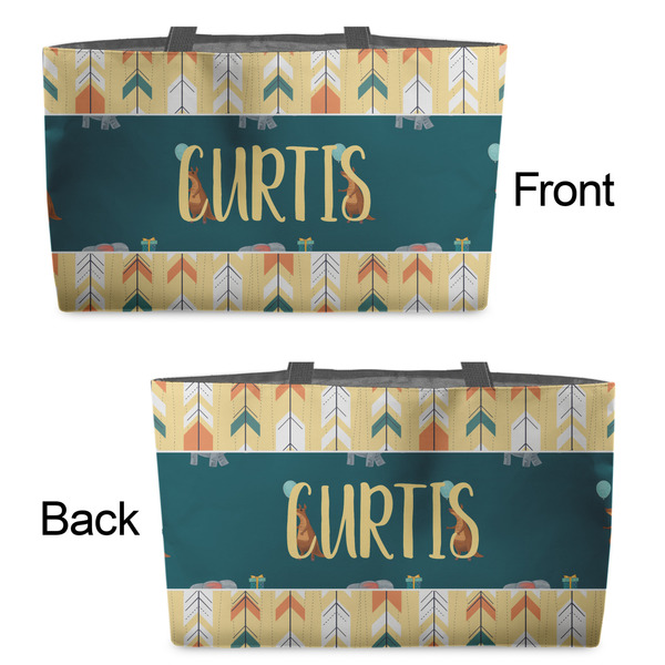 Animal Friend Birthday Tote w/Black Handles - Front & Back Views