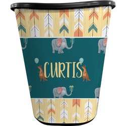 Animal Friend Birthday Waste Basket - Single Sided (Black) (Personalized)
