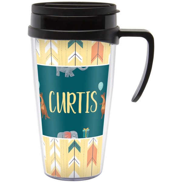 Custom Animal Friend Birthday Acrylic Travel Mug with Handle (Personalized)