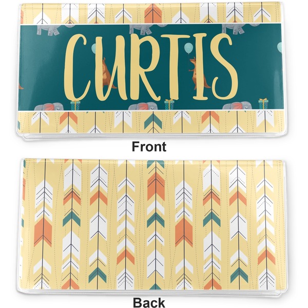 Animal Friend Birthday Vinyl Check Book Cover - Front and Back