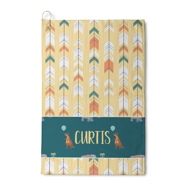 Custom Animal Friend Birthday Waffle Weave Golf Towel (Personalized)