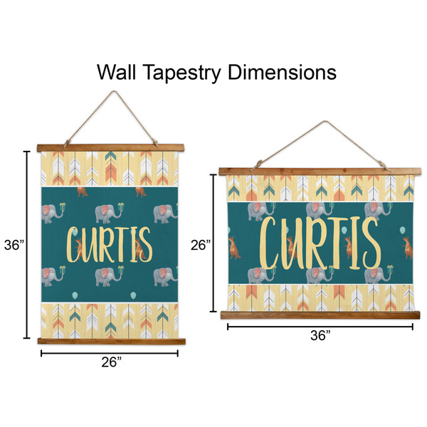 Animal Friend Birthday Wall Hanging Tapestries - Parent/Sizing