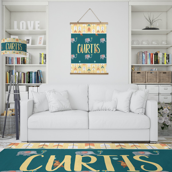 Animal Friend Birthday Wall Hanging Tapestry - Portrait - IN CONTEXT