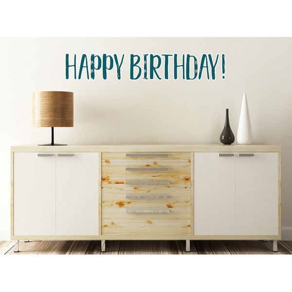 Animal Friend Birthday Wall Name Decal On Wooden Desk
