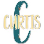 Animal Friend Birthday Name & Initial Decal - Custom Sized (Personalized)