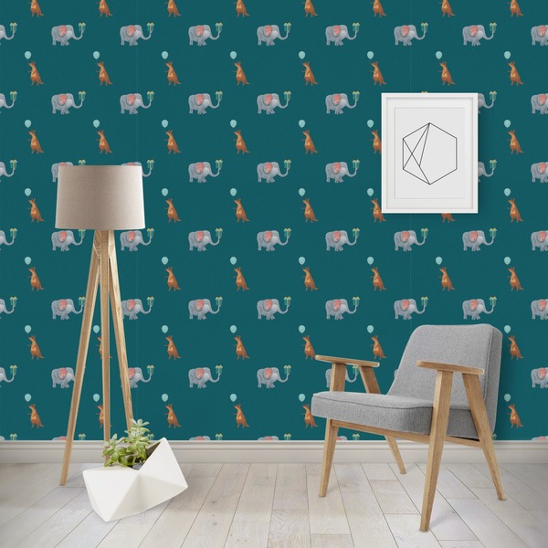 Custom Animal Friend Birthday Wallpaper & Surface Covering (Water Activated - Removable)