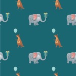 Animal Friend Birthday Wallpaper & Surface Covering (Water Activated 24"x 24" Sample)