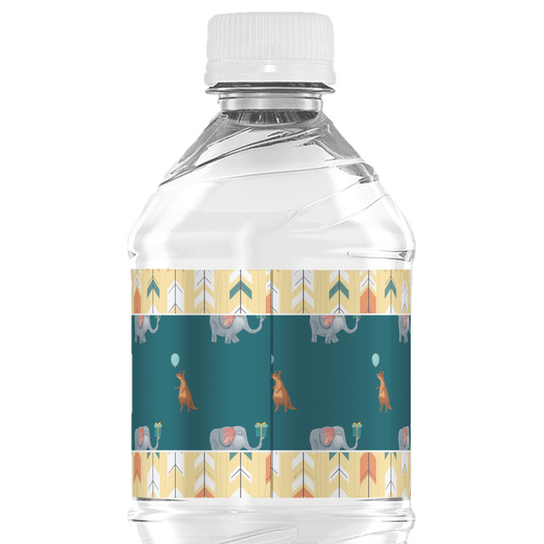 Animal Friend Birthday Water Bottle Label - Back View