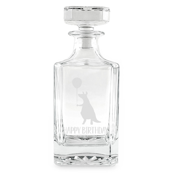 Animal Friend Birthday Whiskey Decanter - 26oz Square - FRONT
