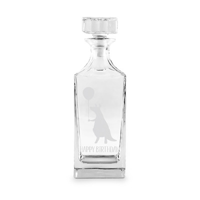 Animal Friend Birthday Whiskey Decanter - 30 oz Square (Personalized)