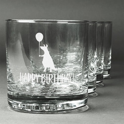 Animal Friend Birthday Whiskey Glasses (Set of 4) (Personalized)