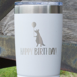 Animal Friend Birthday 20 oz Stainless Steel Tumbler - White - Single Sided (Personalized)