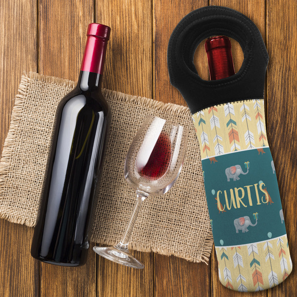 Animal Friend Birthday Wine Tote Bag - FLATLAY