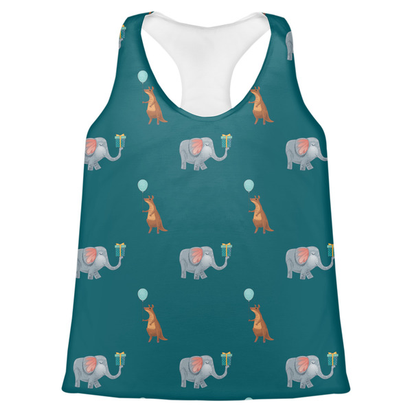 Custom Animal Friend Birthday Womens Racerback Tank Top - X Large