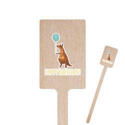 Animal Friend Birthday 6.25" Rectangle Wooden Stir Sticks - Single Sided (Personalized)