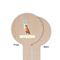 Animal Friend Birthday Wooden 6" Food Pick - Round - Single Sided - Front & Back