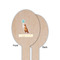 Animal Friend Birthday Wooden Food Pick - Oval - Single Sided - Front & Back