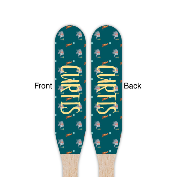 Animal Friend Birthday Wooden Food Pick - Paddle - Double Sided - Front & Back