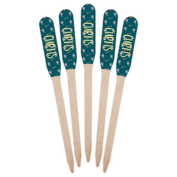 Animal Friend Birthday Wooden Food Pick - Paddle - Fan View