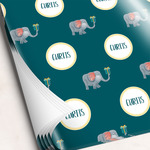 Animal Friend Birthday Wrapping Paper Sheets - Single-Sided - 20" x 28" (Personalized)