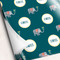 Animal Friend Birthday Wrapping Paper - 5 Sheets
