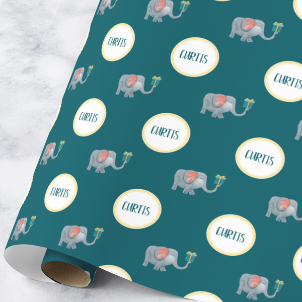 Custom Animal Friend Birthday Wrapping Paper Roll - Large (Personalized)