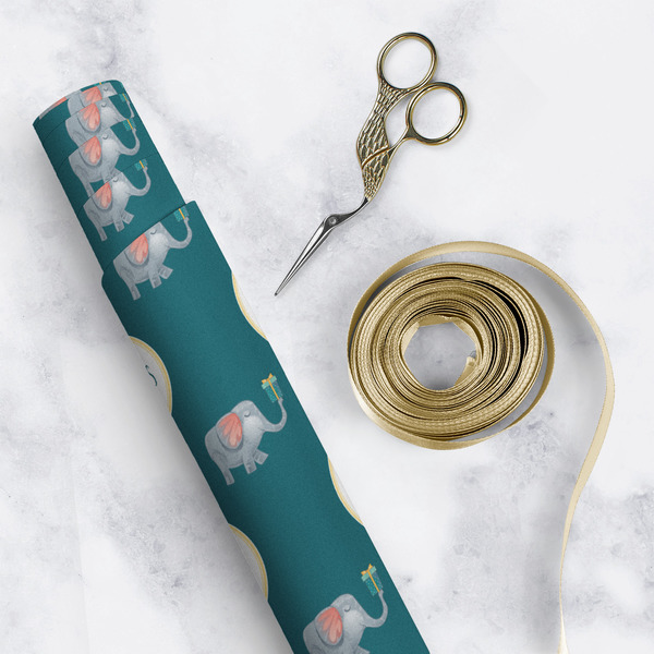 Animal Friend Birthday Wrapping Paper Roll - Matte - In Context