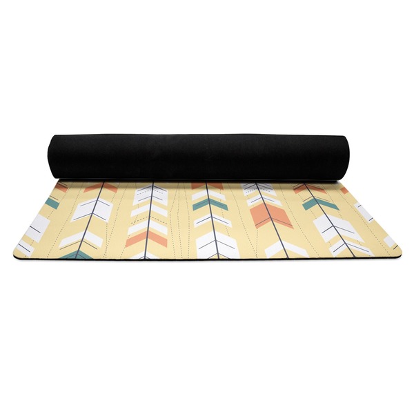 Animal Friend Birthday Yoga Mat Rolled up Black Rubber Backing