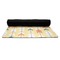 Animal Friend Birthday Yoga Mat Rolled up Black Rubber Backing
