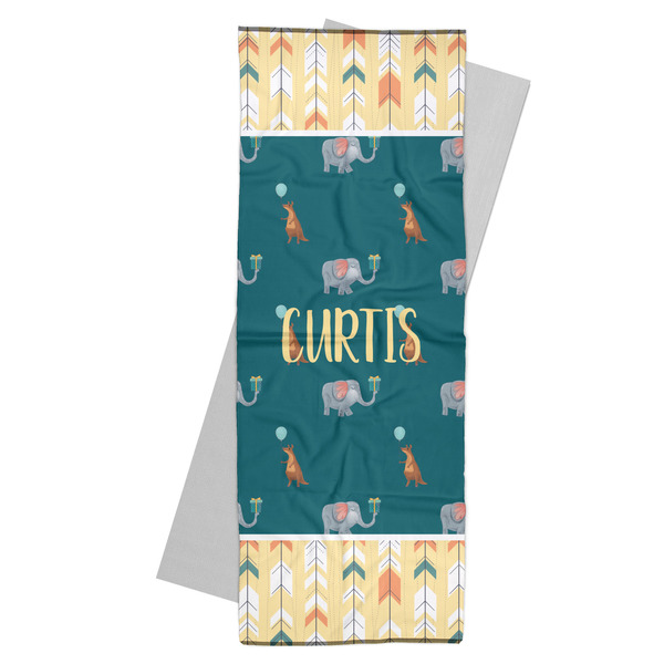 Custom Animal Friend Birthday Yoga Mat Towel (Personalized)