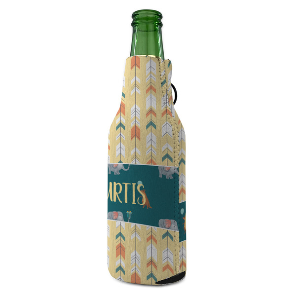 Animal Friend Birthday Zipper Bottle Cooler - ANGLE (bottle)