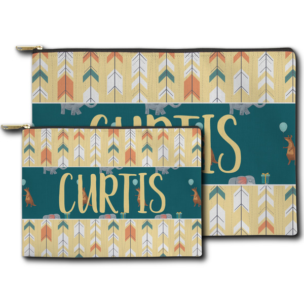 Animal Friend Birthday Zippered Pouches - Size Comparison