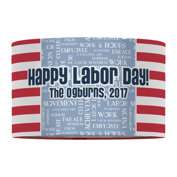 Labor Day 12" Drum Lampshade - FRONT (Fabric)
