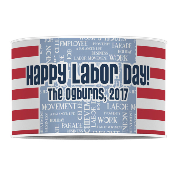 Labor Day 12" Drum Lampshade - FRONT (Poly Film)