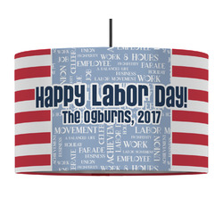 Labor Day 12" Drum Pendant Lamp - Fabric (Personalized)