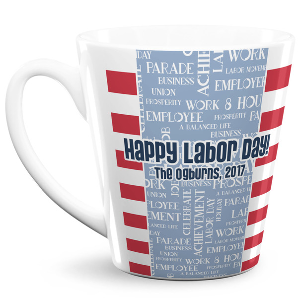 Custom Labor Day 12 Oz Latte Mug (Personalized)