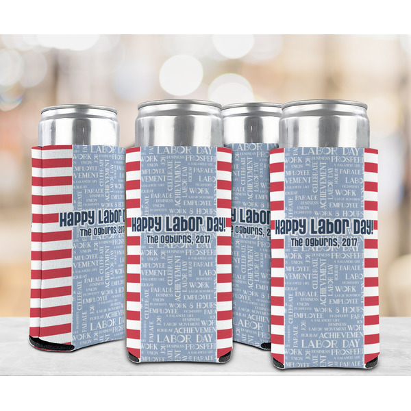 Labor Day 12oz Tall Can Sleeve - Set of 4 - LIFESTYLE