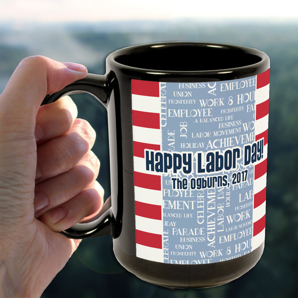 Labor Day 15oz. Black Mug - LIFESTYLE