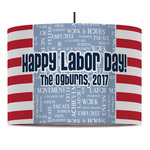Labor Day 16" Drum Pendant Lamp - Fabric (Personalized)