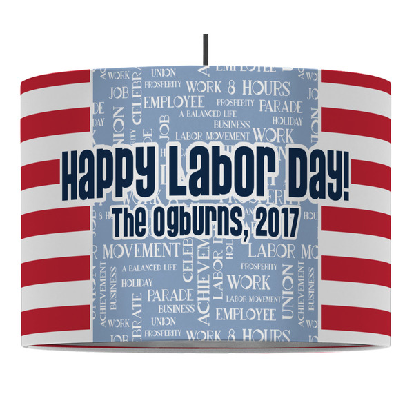 Labor Day 16" Drum Lampshade - PENDANT (Fabric)