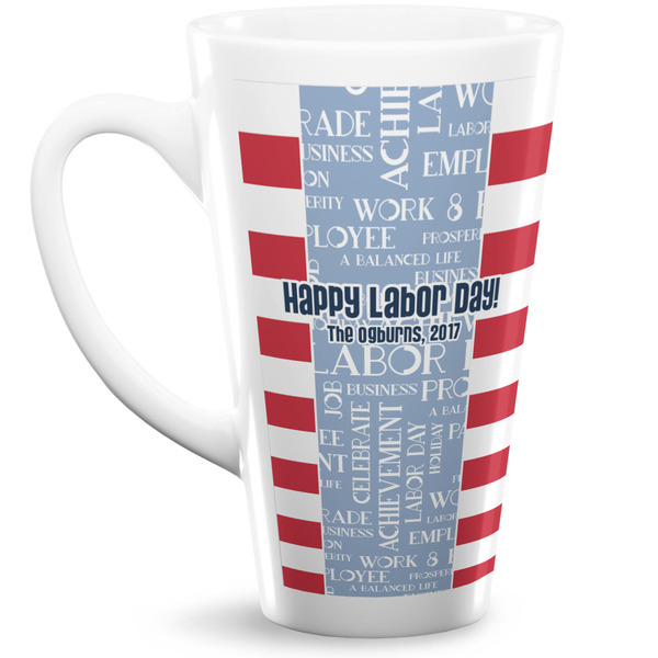 Custom Labor Day 16 Oz Latte Mug (Personalized)