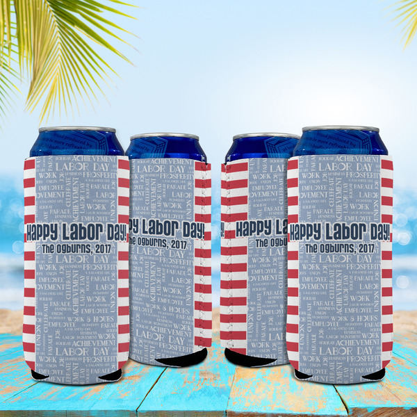 Labor Day 16oz Can Sleeve - Set of 4 - LIFESTYLE