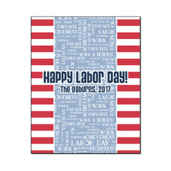 Labor Day Wood Print - 16x20 (Personalized)