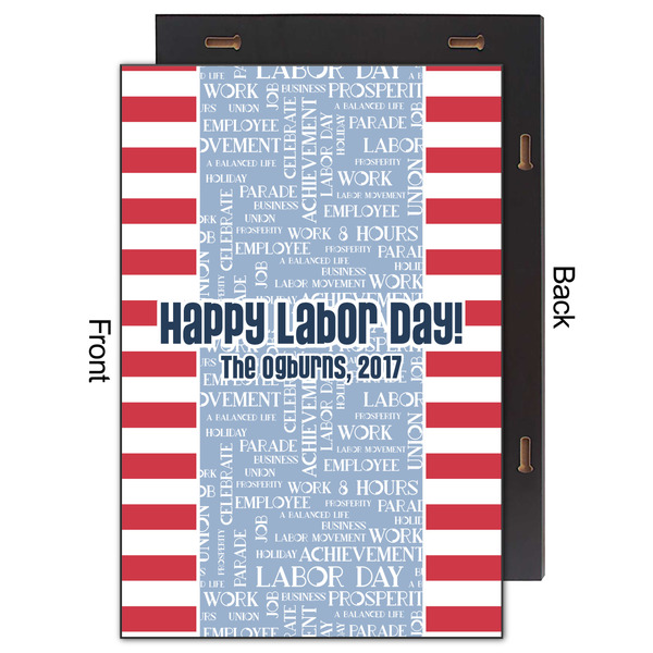 Labor Day 20x30 Wood Print - Front & Back View