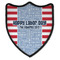 Labor Day Iron On Shield Patch B w/ Name or Text