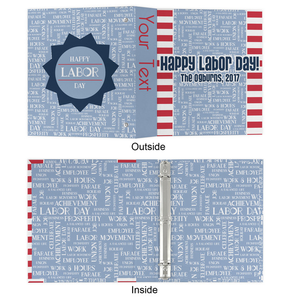 Labor Day 3 Ring Binders - Full Wrap - 1" - APPROVAL