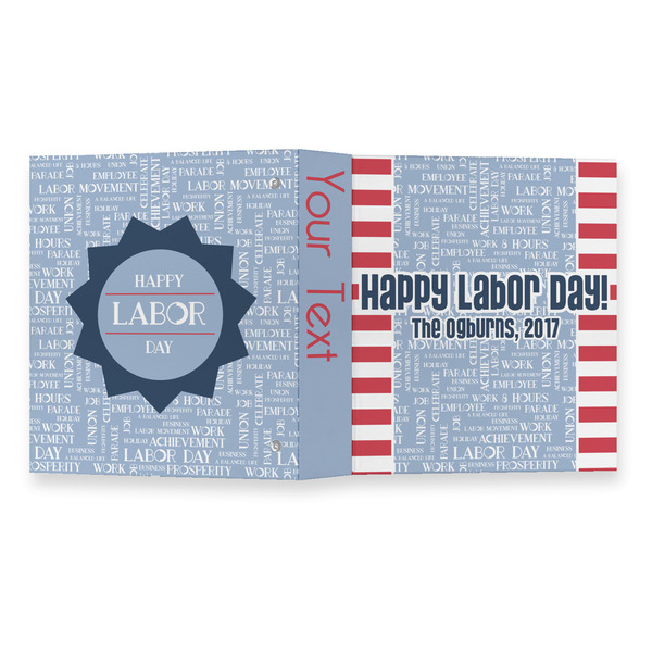 Labor Day 3 Ring Binders - Full Wrap - 1" - OPEN OUTSIDE